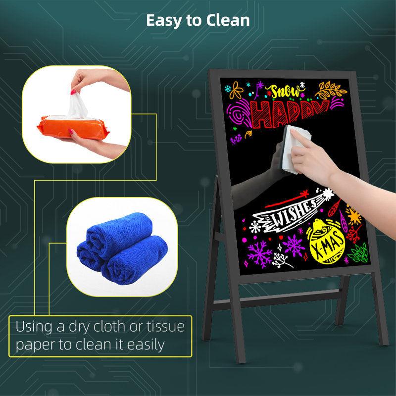 Woodsam LED Message Board, Bulletin Boards, Chalkboards, Erasable